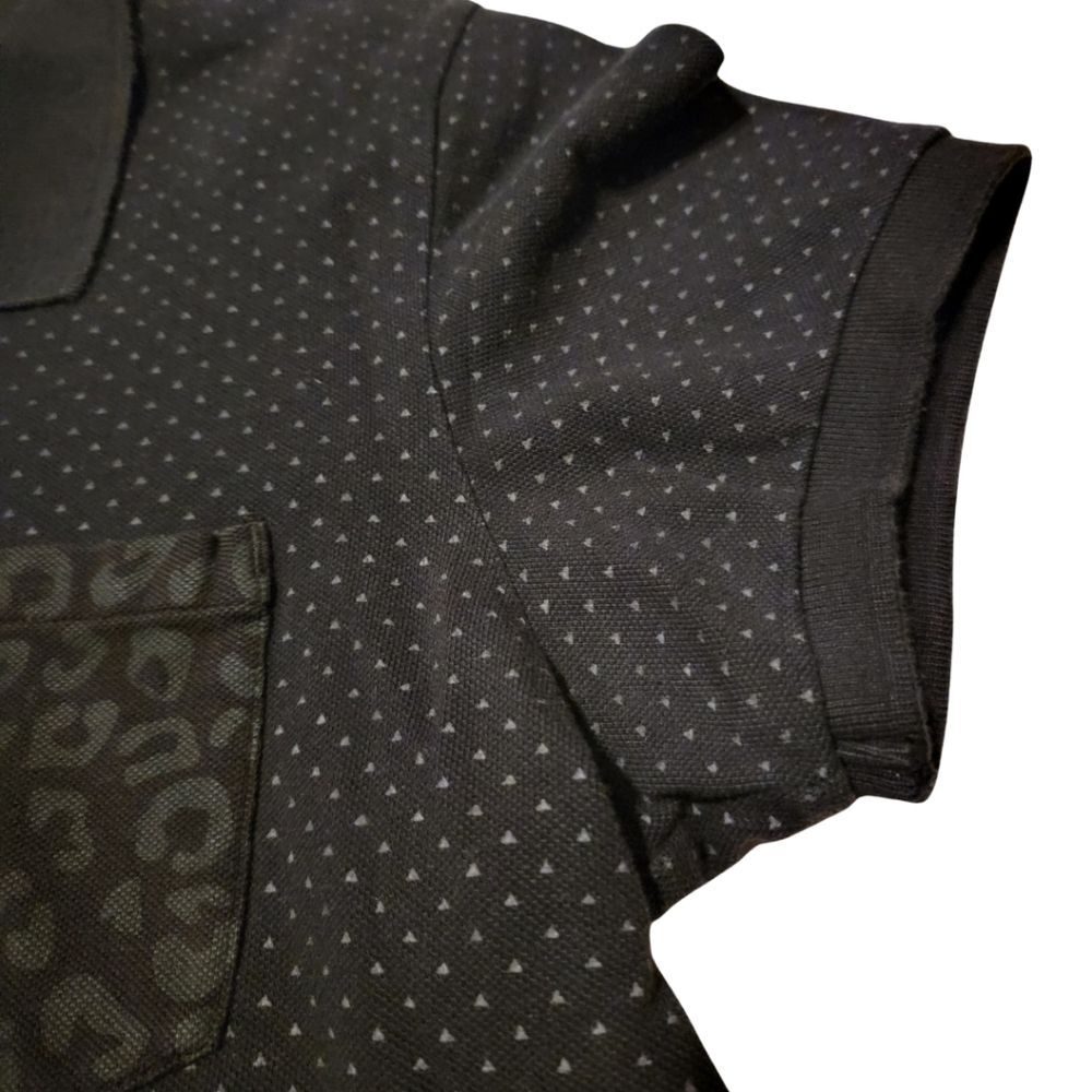 Adidas Originals Women's Vintage Black Leopard Print Pocket Polo L - Picture 5 of 5